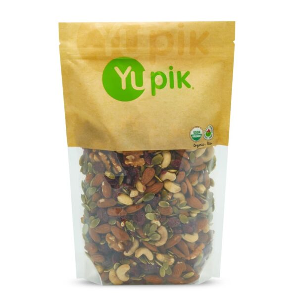 Yupik Organic Protein Boost Trail Mix, 2.2 Lb, A Mix Of Cashews, Almonds, Pumpkin Seeds, Walnut, Cranberries, Pack of 1