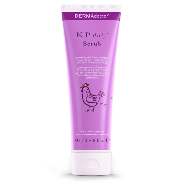 DERMAdoctor KP Bump Eraser Body Scrub Dermatologist Formulated Exfoliant | Keratosis Pilaris Treatment For Dry And Bumpy Skin 10% AHAs + PHAs - 8 oz