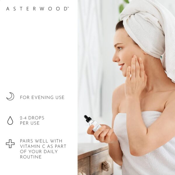 Asterwood Argireline Peptide with Hyaluronic Acid Serum Face Care, Anti Wrinkle Face Serum, Dark Spot Remover & Face Brightening Serum, Facial Skin Care Products, 2 oz Glass Bottle - Image 4