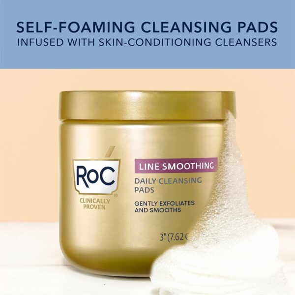 RoC Resurfacing Disks, Hypoallergenic Exfoliating Makeup Remover Pads for Wrinkles and Skin Tone, Hypo-Allegenic Skin Care, Oil-Free Daily Cleanser, 28 Count (Packaging May Vary) - Image 3