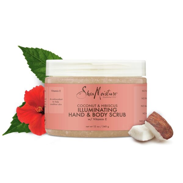 SheaMoisture Body Scrub for Dull Skin Illuminating Coconut and Hibiscus Cruelty-Free Skin Care 12 oz - Image 7