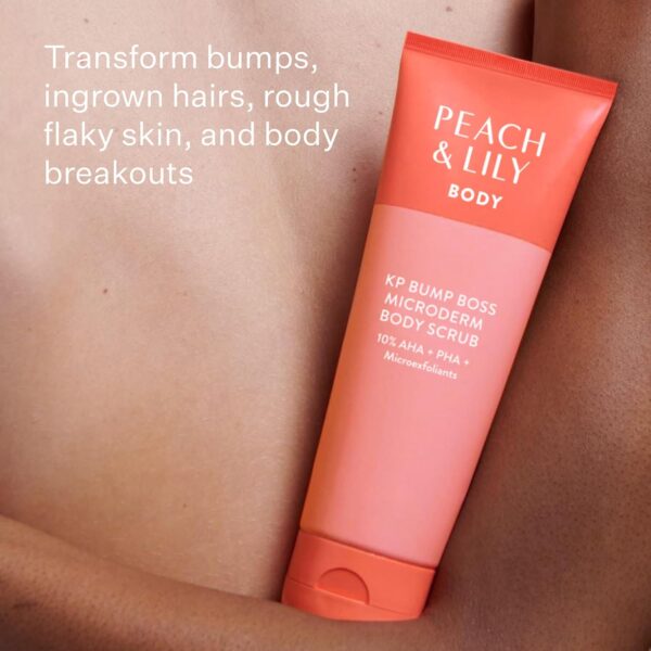 Peach & Lily KP Bump Boss Microderm Body Scrub | 10% AHA (7% Glycolic Acid + 3% Lactic Acid) | Smooth, Silky-Soft And Radiant Skin | Clean, Non-Toxic, Cruelty-Free | 8.11 Oz - Image 2