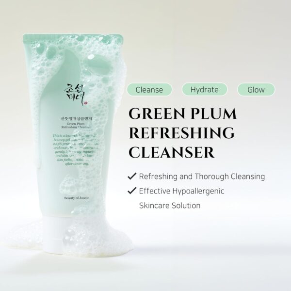 Beauty of Joseon Green Plum Refreshing Cleanser Gel Type Deep Pore Cleansing, Acne Face Wash, Blackhead Remover for All Skin Types, Korean Skincare 100ml, 3.38 fl.oz - Image 2