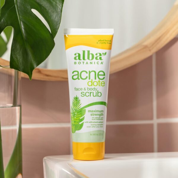 Alba Botanica Acnedote Maximum Strength Face & Body Scrub, 8 Oz - Image 4