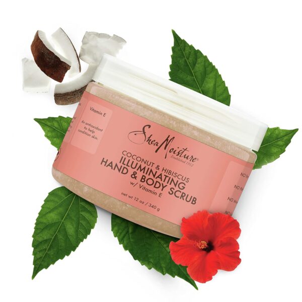 SheaMoisture Body Scrub for Dull Skin Illuminating Coconut and Hibiscus Cruelty-Free Skin Care 12 oz - Image 8