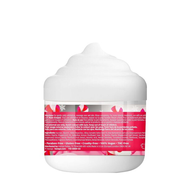 Hempz Limited Edition Candy Cane Lane Exfoliating Body Scrub (4 Oz) – Yummy Holiday Scented Sugar Body Scrub for Shower & Bath, Cozy Candy Cane Scented Sugar Scrub Exfoliant for Women & Men - Image 2