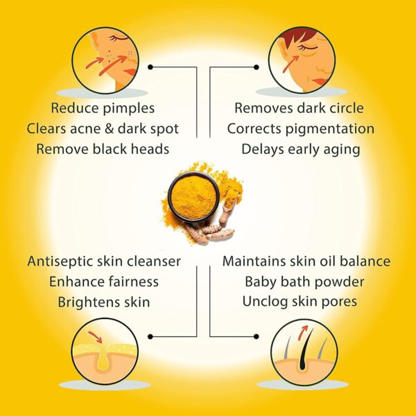 Turmeric Skin Brightening Scrub for Dark Spots, Dark Inner Thighs Bikini Area Underarms, Natural Exfoliating Turmeric Face Scrub ALL NATURAL 10OZ - Image 8