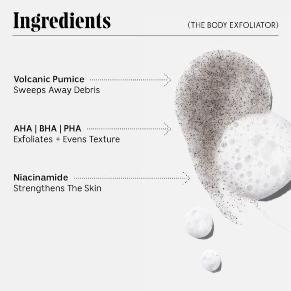 Nécessaire The Body Exfoliator. Eucalyptus. AHA/BHA/PHA. Resurface Skin. Smooth KP and Rough Patches. Hypoallergenic. Dermatologist-Tested. 180 ml / 6.1 fl oz - Image 3