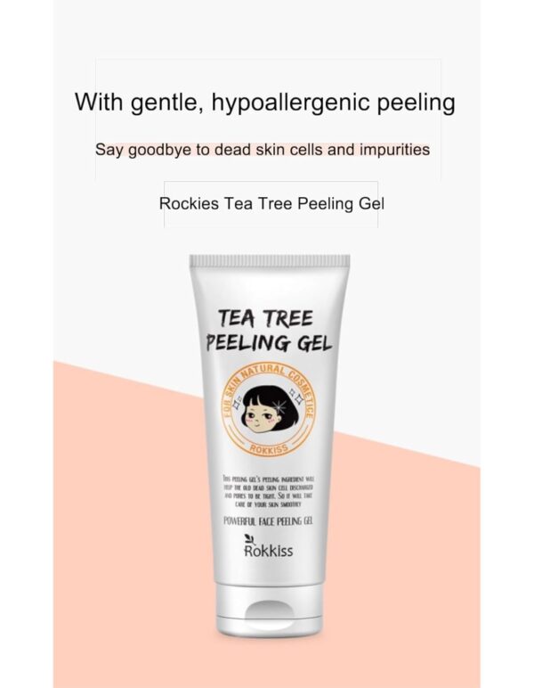 Tea Tree Peeling Gel (4.1fl oz) - Gentle Exfoliating Gel for Face & Body with Natural Cellulose, Remove Impurities for Smooth Skin, Korean Skin Care. Cica, Licorice & Aloe Vera Extracts. - Image 2