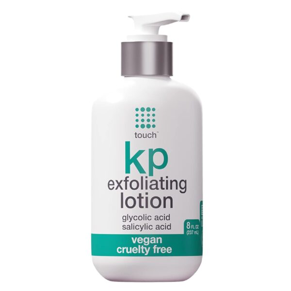 TOUCH Glycolic Acid Lotion for Keratosis Pilaris - KP Lotion Moisturizer - Glycolic Acid Body Lotion for AHA BHA Rough & Bumpy Skin- Keratosis Pilaris Exfoliating Lotion Gets Rid Of Redness - 8 Fl Oz