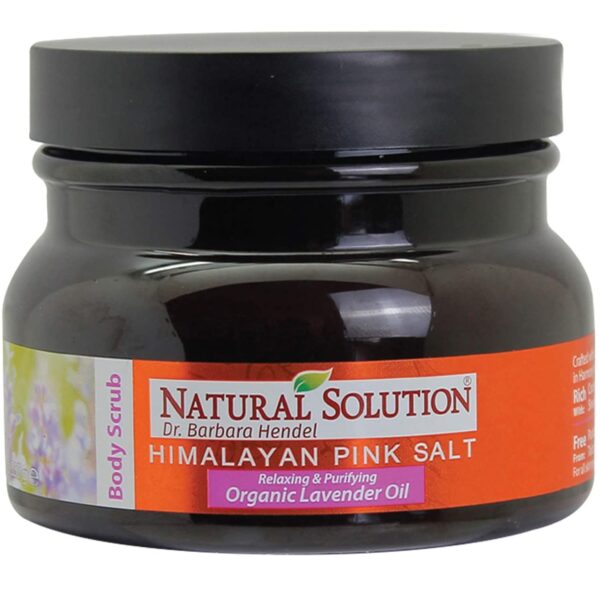 Natural Himalayan Pink Salt Body Scrub with Lavender Oil – Relax, Purify & Reveal Younger-Looking Skin Every Day, Exfoliating and Nourishing, 12.3 oz