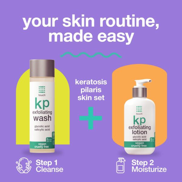 TOUCH Glycolic Acid Lotion for Keratosis Pilaris - KP Lotion Moisturizer - Glycolic Acid Body Lotion for AHA BHA Rough & Bumpy Skin- Keratosis Pilaris Exfoliating Lotion Gets Rid Of Redness - 8 Fl Oz - Image 5