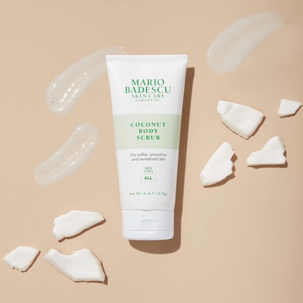 Mario Badescu Coconut Body Scrub for All Skin Types | Body Scrub that Softens and Smoothes |Formulated with Niacinamide & Salicylic Acid| 6 OZ - Image 3