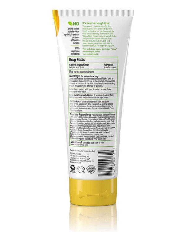 Alba Botanica ACNEdote Face & Body Scrub, 8 Ounces Tube (Pack of 4) - Image 2