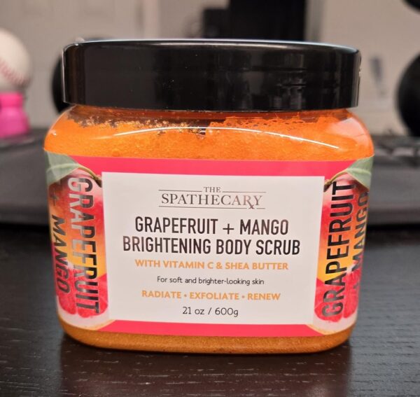 Grapefruit + Mango Brightening Body Scrub, 21 oz, Ultra Hydrating and Exfoliating Scrub for Nourishing Essential Body Care - Image 4