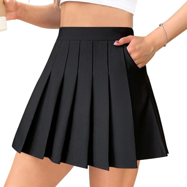 Women's High Waist Pleated Cosplay Cheer Skirt Mini School Tennis Skirts Thanksgiving Day Christmas Skirt