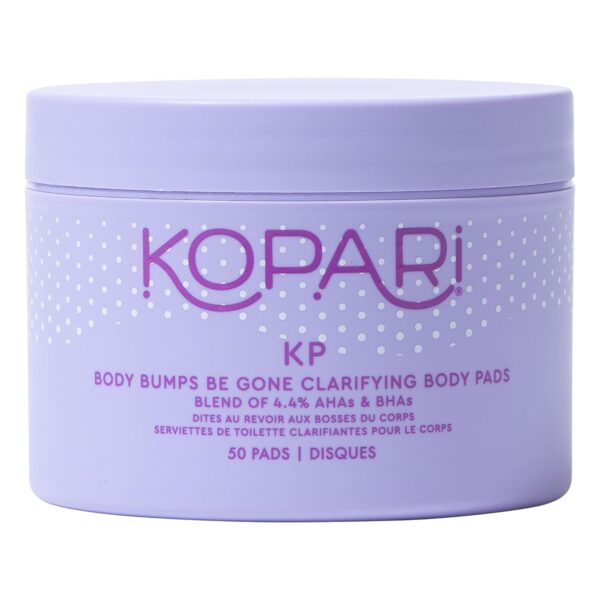 Kopari KP Body Bumps Be Gone Clarifying Body Pads with 4.4% AHAs & BHAs | Reduces the Appearance of Pores and Bumps | Brighten Dark Spots & Smooths Skin Texture | 50 Pads - Image 2