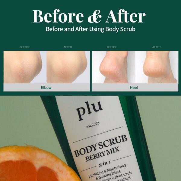 PLU Original Walnut Body Scrub Polish - White Musk - Exfoliating & Moisturizing & Glow - for Acne, Cellulite, Stretch Marks, Spider Veins - Soft Musk Scent, 6.76 oz. - Image 6