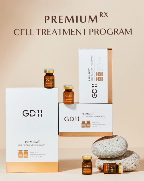 GD11 Premium Rx Cell Exosome Treatment | Premium Home Aesthetic Skin Care Set for Skin Regeneration Serum | Anti-Wrinkle and Anti-Aging Face Ampoule for Elasticity Care, 3 Pairs (0.1oz. + 0.2 fl.oz.) - Image 7