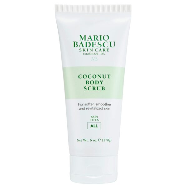 Mario Badescu Coconut Body Scrub for All Skin Types | Body Scrub that Softens and Smoothes |Formulated with Niacinamide & Salicylic Acid| 6 OZ