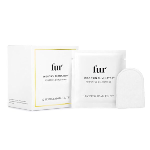 Fur Ingrown Eliminator- Post Hair Removal Care to Soothe Irritation and Eradicate Bumps - 12 Wipes