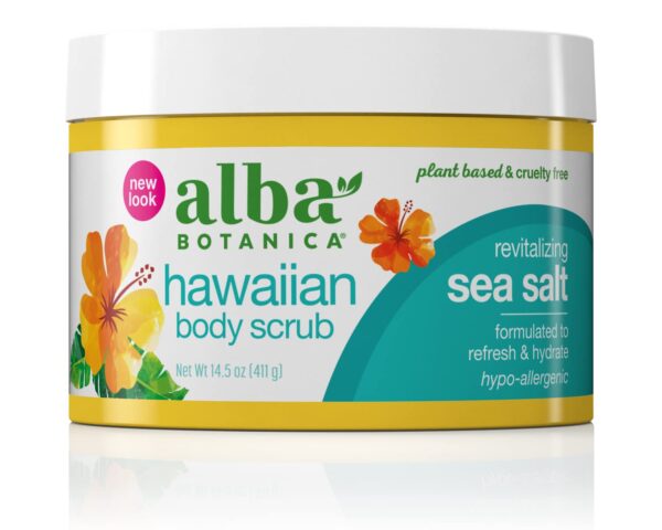 Alba Botanica Hawaiian Body Scrub, Revitalizing Sea Salt, 14.5 Oz