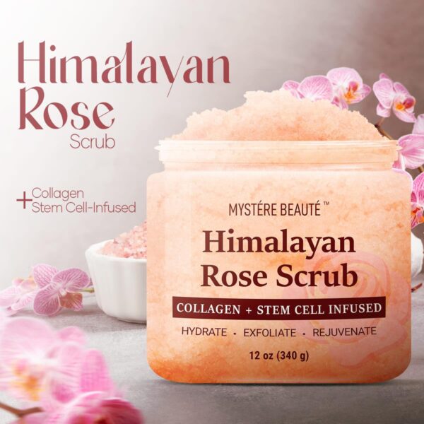 Himalayan Salt Body Scrub 12 oz each Twin Pack - with Collagen and Stem Cells - Exfoliating Salt Scrub for Cellulite - Deep Cleansing for Acne, Scars, Wrinkles - Moisturizes Skin - Image 6