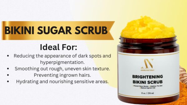 Bikini Area Exfoliator Exfoliating Body Scrub, Brightening Body Exfoliator Exfoliating Scrub, Bump Eraser KP Body Exfoliant Shower Scrub Ingrown Hair Treatment Razor Bump Treatment Body Scrubs 8 OZ - Image 5