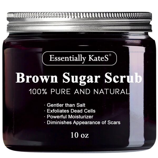 Brown Sugar Scrub 10 oz - Smooth and Moisturizing - Beneficial for both acneic skin and dry skin