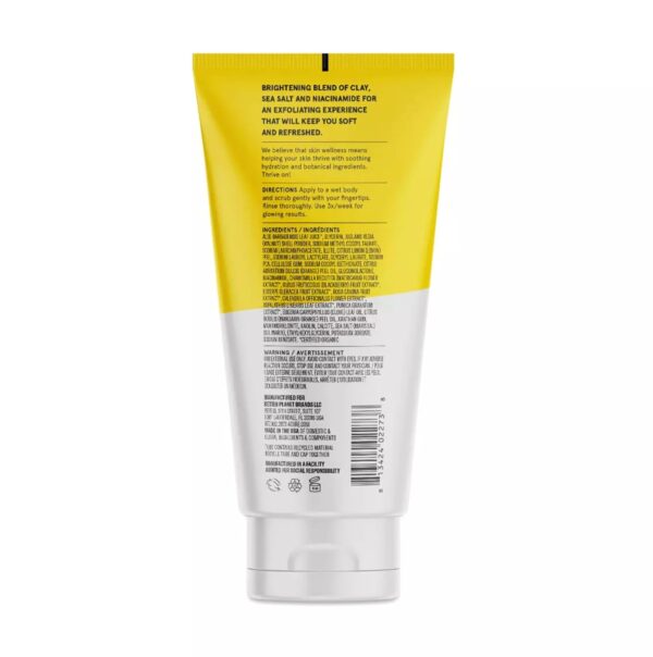 ACURE Brightening Body Scrub - Skin Renewal with Blend of Clay, Sea Salt & Niacinamide Extract - Rejuvenating Exfoliation for Soft, Refreshed Glowing Clear Skin - Suitable for All Skin Types - 6 Fl Oz - Image 7