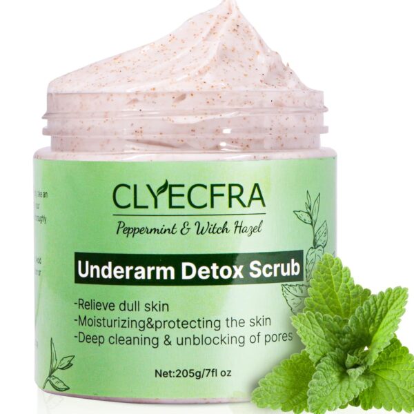 Peppermint Underarm Detox Scrub,Armpit Detox For Women,Body Scrub & Detox Cleanse,Body Exfoliator Scrub For Deeply Cleanses,Exfoliates,Moisturizes&Relieves Odor,for Armpits,Elbows,Knee & Whole Body