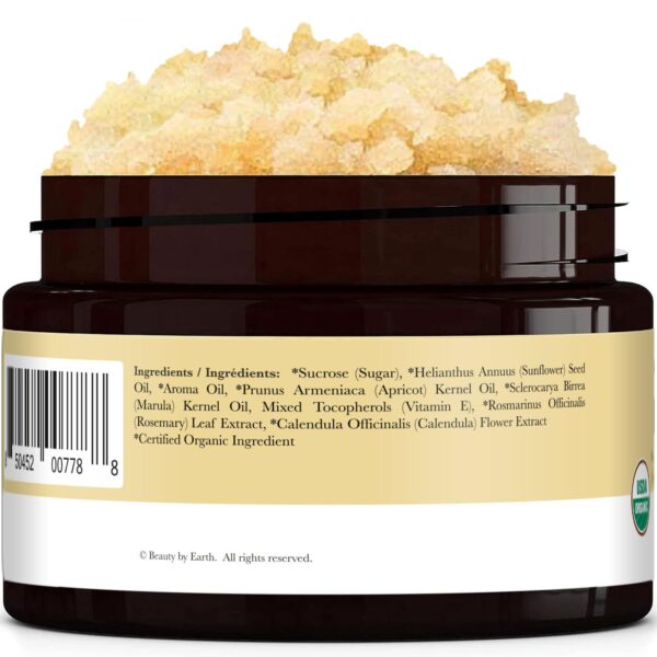 Organic Vanilla Coconut Sugar Scrub for Body Polish, Exfoliating Body Scrub Exfoliator & Foot Scrub, Body Exfoliator for Women Exfoliation, Sugar Scrubs for Women & Men - Image 7