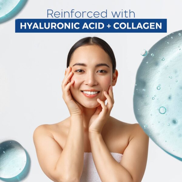 Hyaluronic & Collagen Sheet Face Mask - Skin Firming & Anti-Aging, Moisturizes & Plumps Skin, Ultra Hydrating Sheet Mask - Cruelty Free Korean Skin Care For All Skin Types - 5 Masks - Image 5