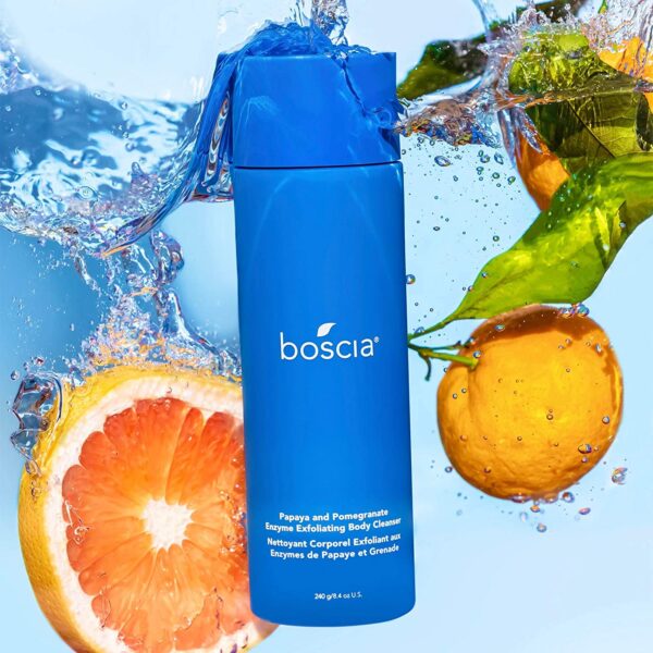 boscia Papaya & Pomegranate Enzyme Exfoliating Body Cleanser - Vegan, Cruelty-Free, Natural & Clean Skin Care - Body Cleanser Gel - For All Skin Types - 8.4 oz - Image 4