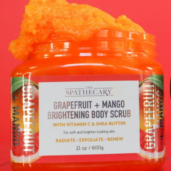 Grapefruit + Mango Brightening Body Scrub, 21 oz, Ultra Hydrating and Exfoliating Scrub for Nourishing Essential Body Care - Image 2