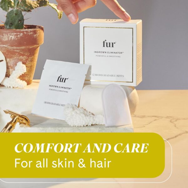 Fur Ingrown Eliminator- Post Hair Removal Care to Soothe Irritation and Eradicate Bumps - 12 Wipes - Image 7