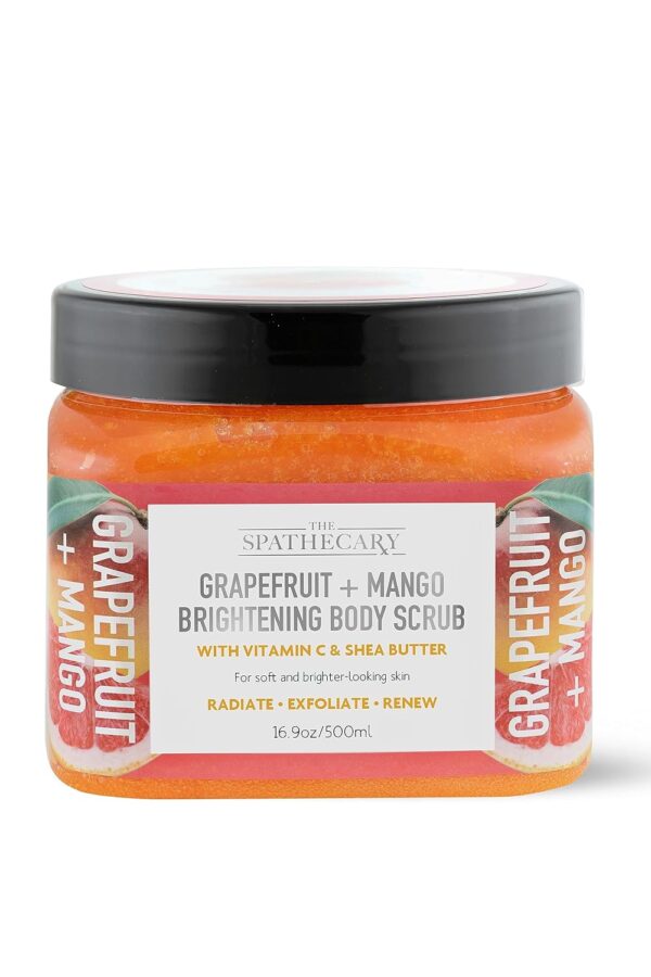 Grapefruit + Mango Brightening Body Scrub, 21 oz, Ultra Hydrating and Exfoliating Scrub for Nourishing Essential Body Care