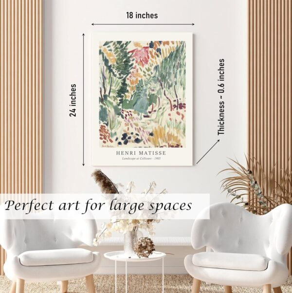 Induslyfe Large Framed Sage Green Vintage Wall Art Canvas Decor Set of 3, Matisse Wall Art Prints Poster Mid Century Modern Art, Aesthetic Floral Botanical wall art, bedroom living room bathroom 18x24 - Image 5